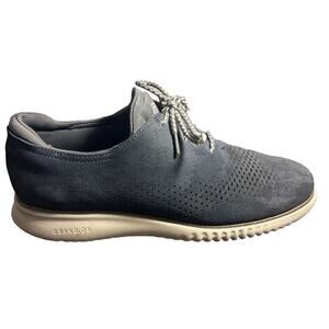 COLE HAAN Grand OS‎ Mens Navy Blue Casual Knit SHOES Lace Up Sz 10.5 M
